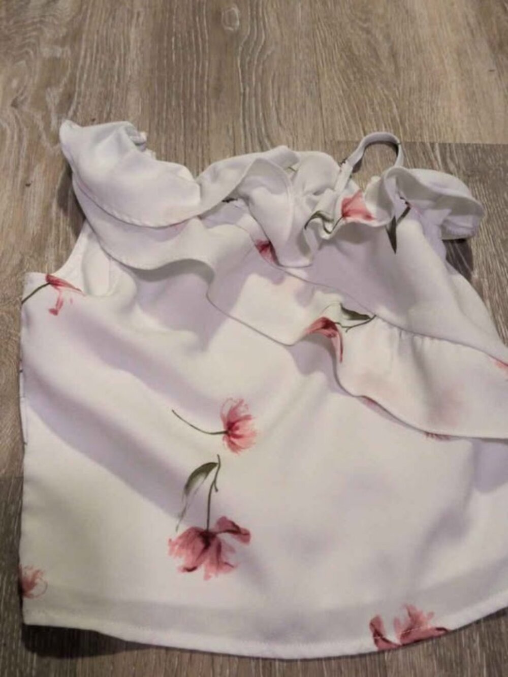 Abercrombie Kids Floral Ruffle Tank Top Size 7/8